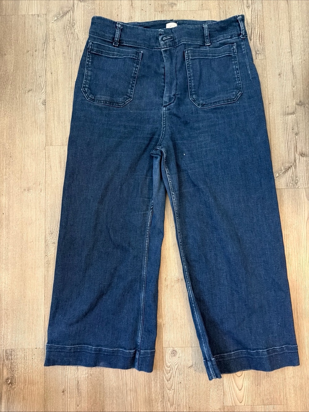 Maeve Two-Tone Blue Denim Waistband Detail